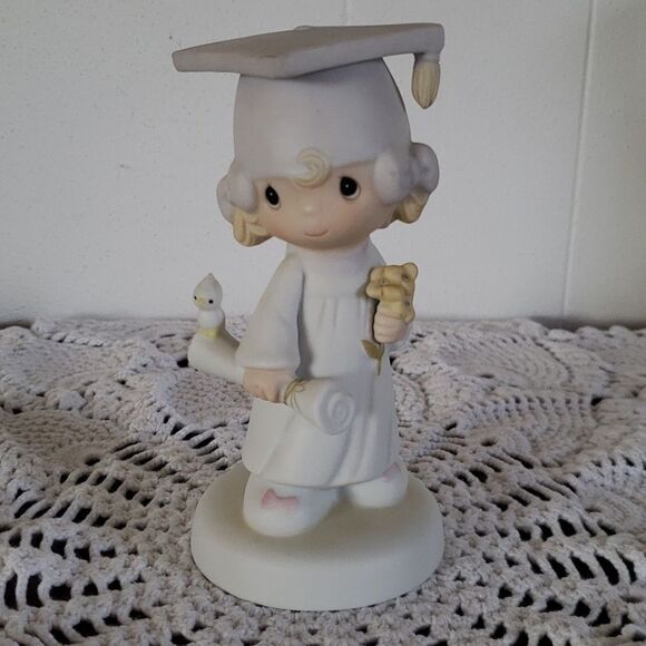 Vtg 1980 Precious Moments Graduation Girl "The Lord Bless You and Keep You" - Picture 1 of 6
